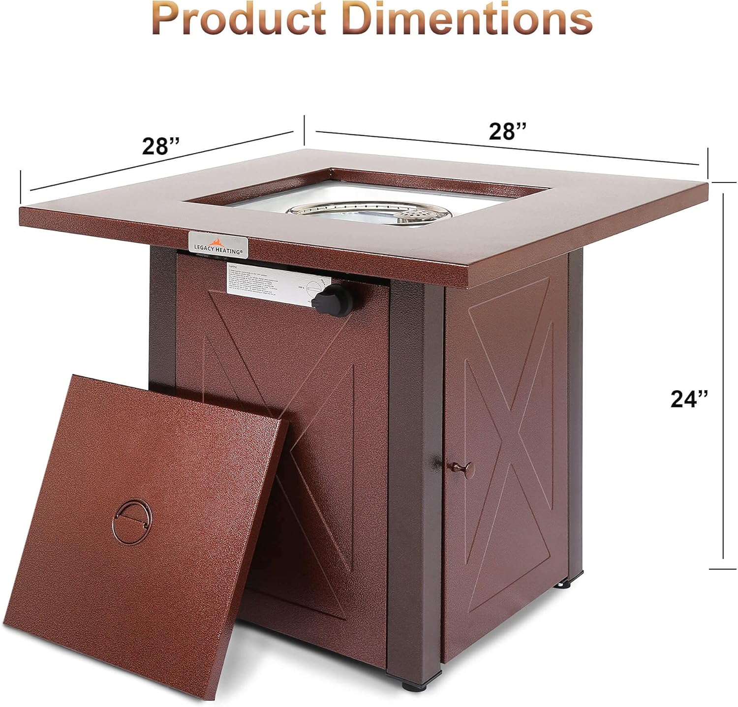 LEGACY HEATING Propane Fire Pit Table 28