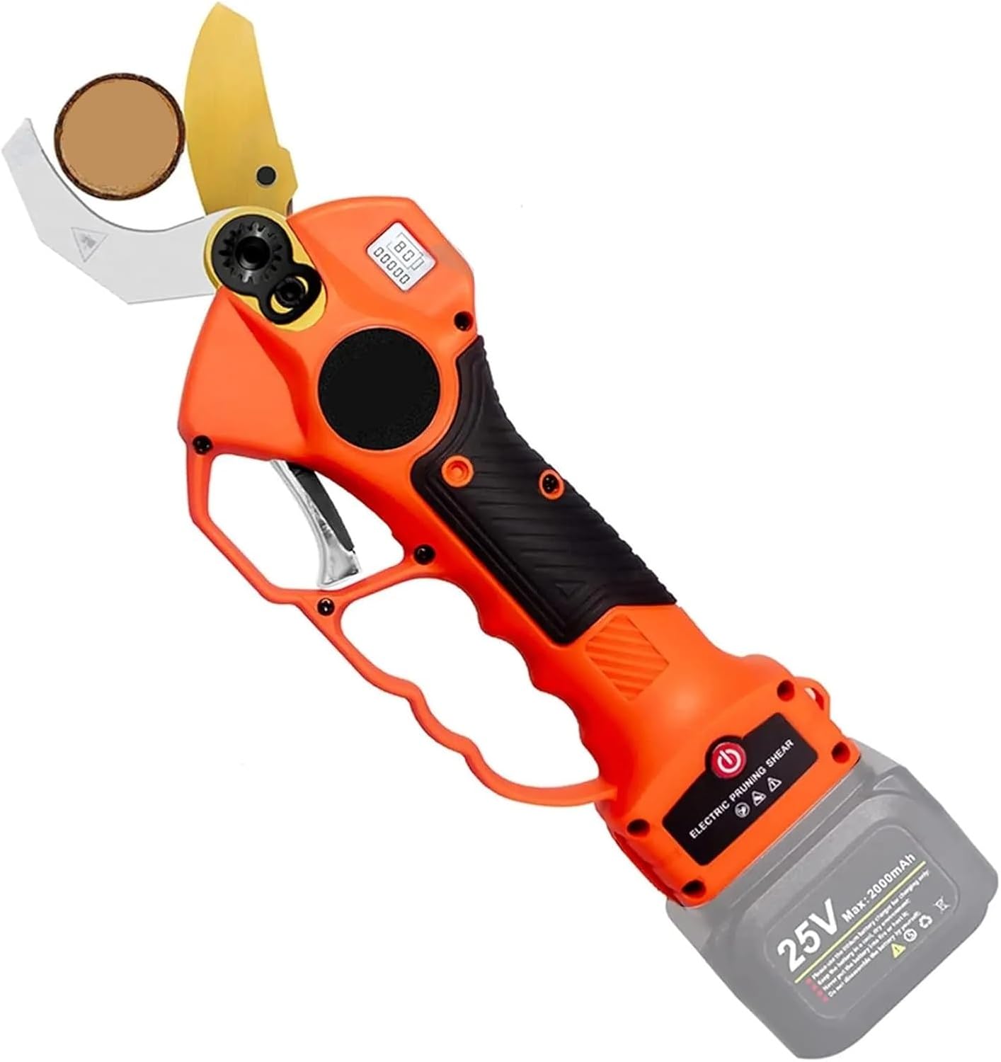 Professional Cordless Electric Pruning Shears 25V Battery Powered Garden Tree Trimmer with Brushless Motor