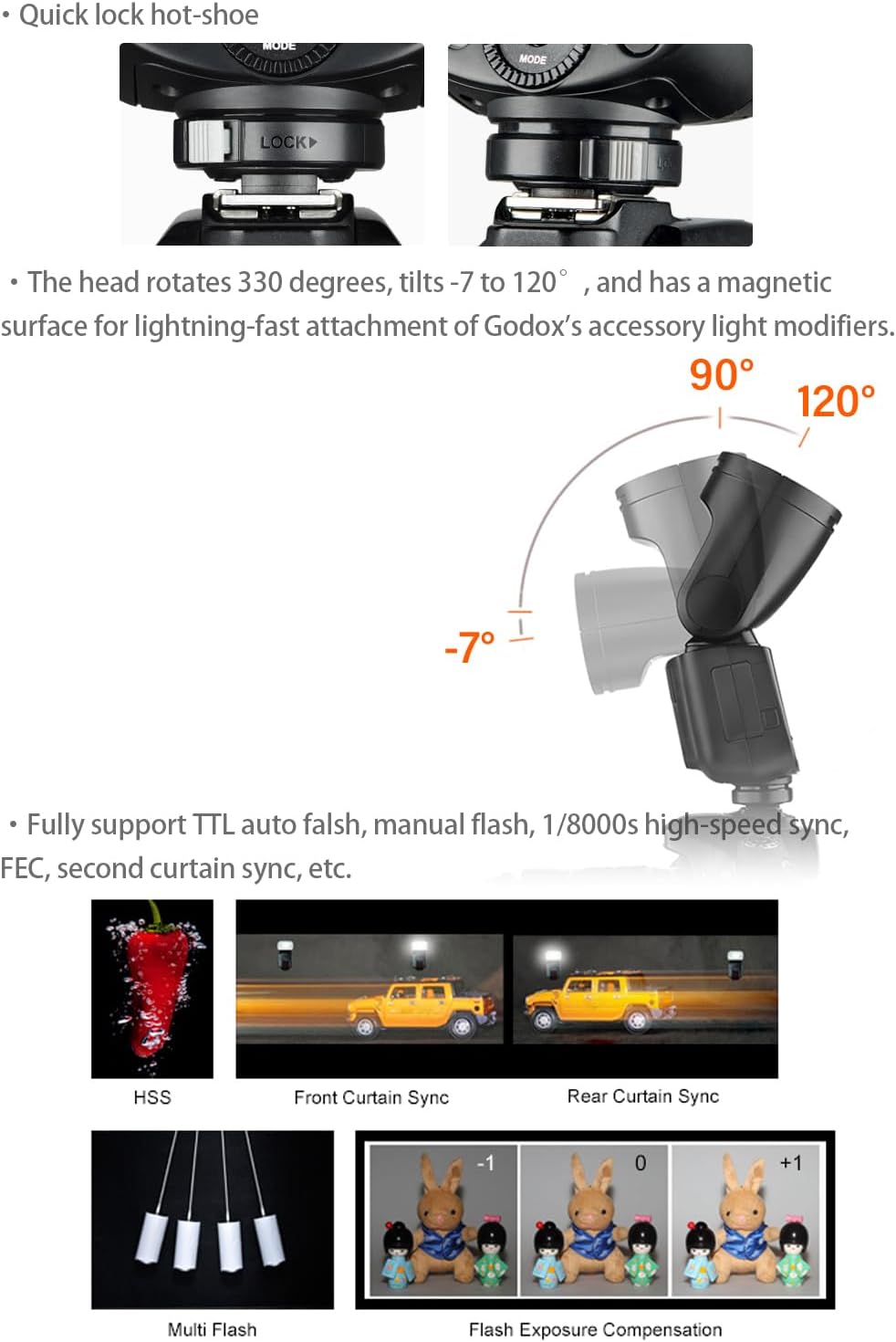 Godox V1-C U Flash for Canon, Godox V1 C U HSS TTL Round Head Speedlight with Accessories Kit for Portrait, Event, Travel, Wedding Photography