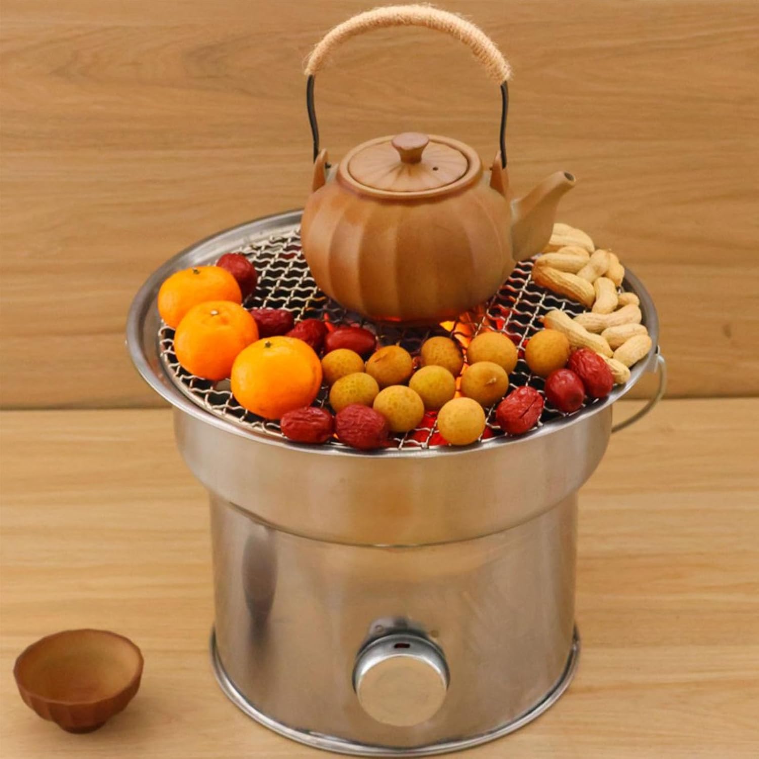 Thicken Incinerator Metal Burn Barrel Portable Campfire Stove with Lid Burn Barrel for Outside Fire Pot Wood Burning Fire Pit for Home and Garden.(with Grill)