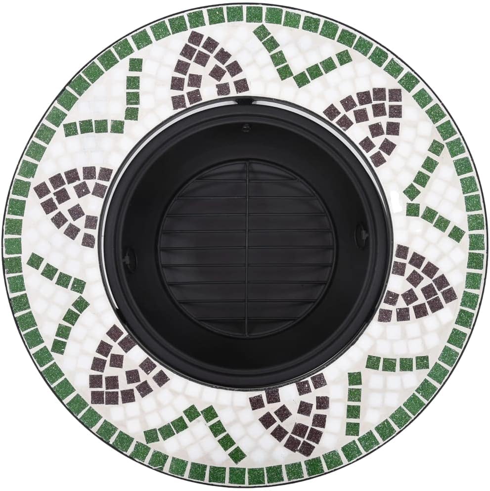 Fire Pits for Outside,Campfire Tripod,Camping Fire Pit,Mosaic Fire Pit Terracotta,Fire Insulation Grid,for Outside Garden Bonfire Party and Patio,26.8