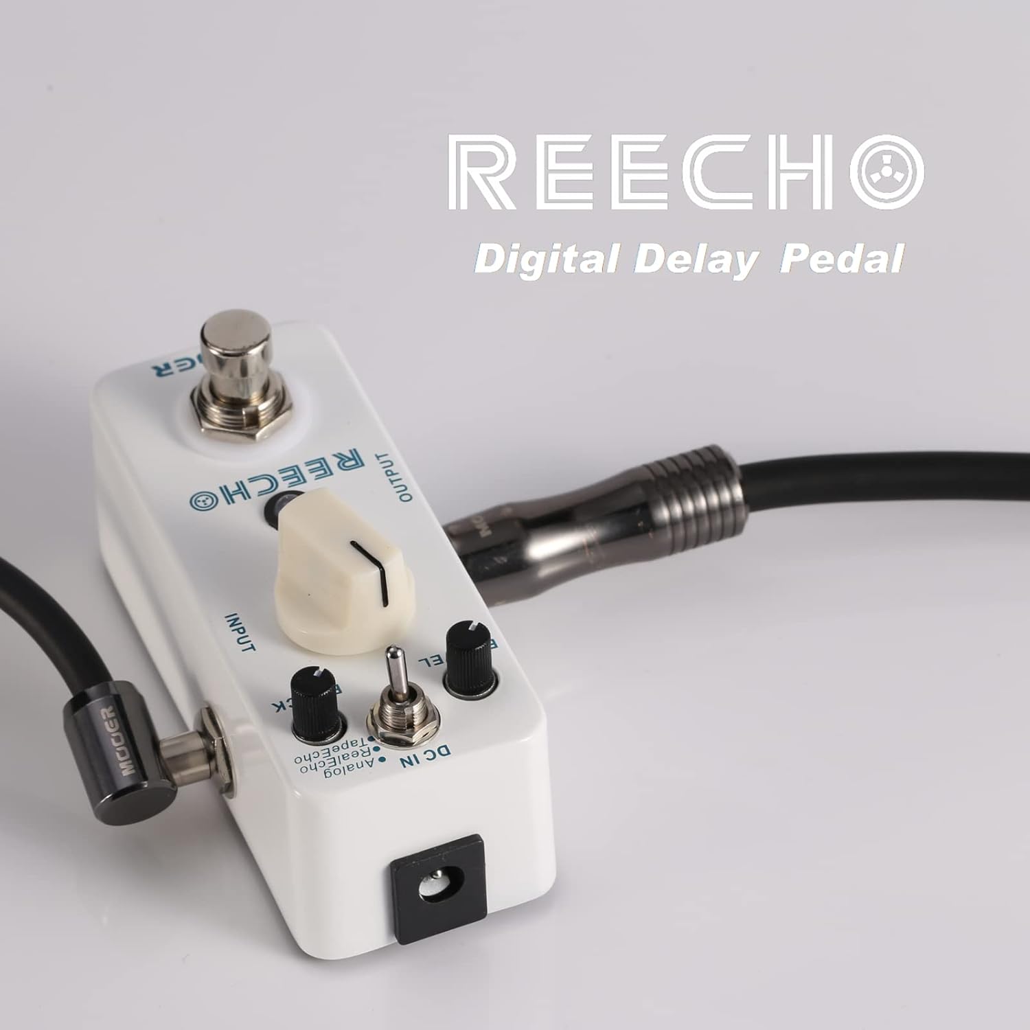 MOOER Reecho Delay Guitar Delay Effects Pedal with 3 Modes, Analog, Real Echo, Tape Echo, Vintage Tap Echo Machine