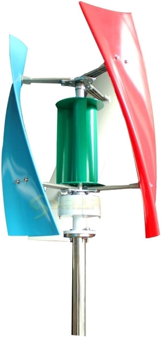 Wind Turbine Generator Kit, Real Efficiency Free Energy Windmill 1kw 1.5kw 12v 24v Vertical Axis Permanent Maglev Wind Turbine With Output Inverter for Hybrid Solar Wind System(MPPT Controller,WHITE_2