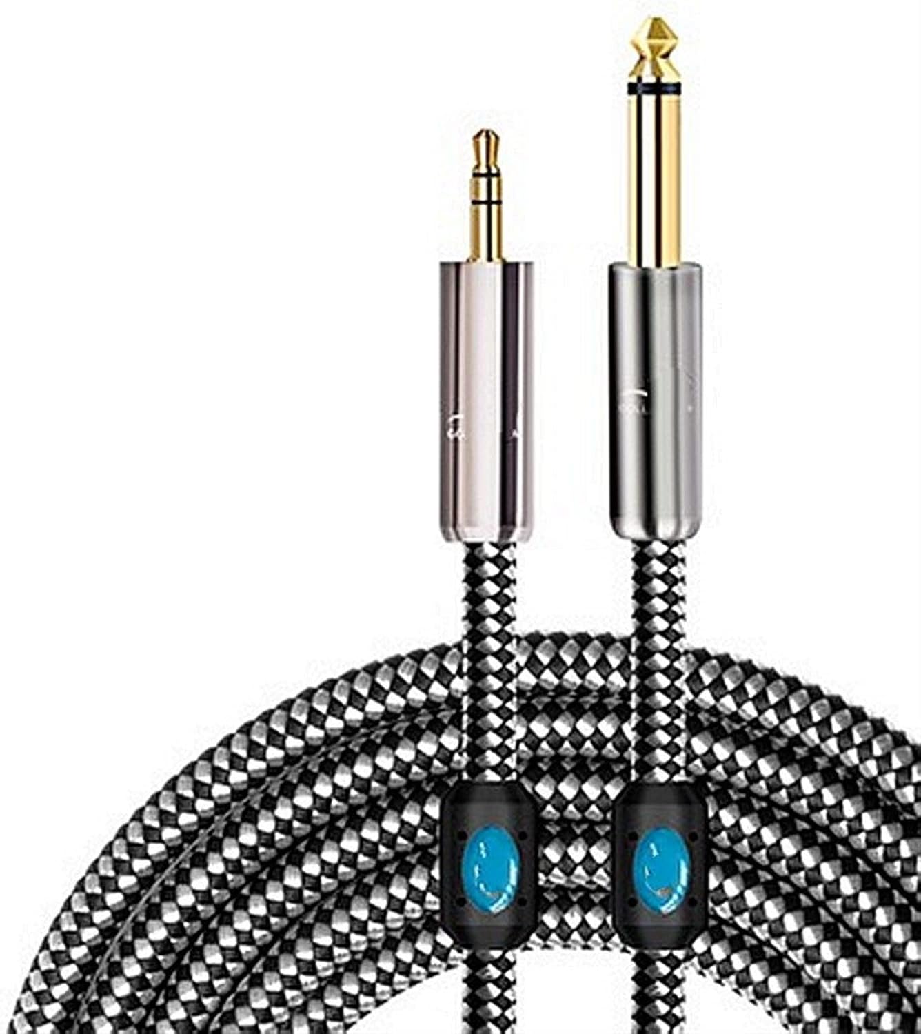 Guitar Cable 1/8''3.5mm to 1/4 Inch Mono 6.35mm Male Cable for Mixer Amplifier Guitar Bass (Color : B, Size : 8M)