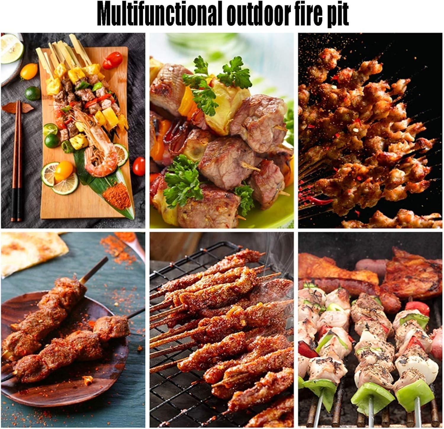 Outdoor Fire Pit Wood-Burning Fire Pit Bowl, 32-inch Fire Pit with Spark Screen, Outdoor Fireplace Grill Set (Color : Style 2) (Style 2)