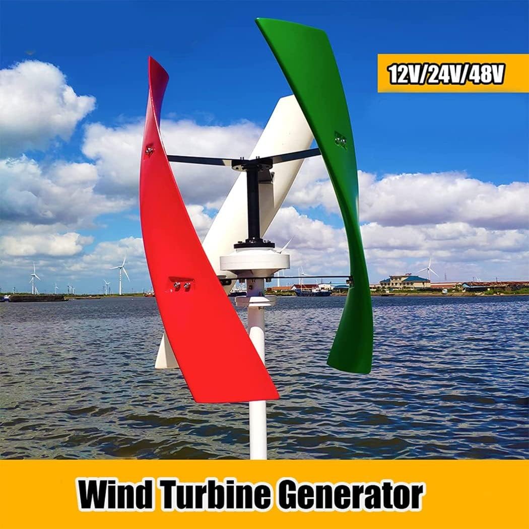 LiuSj JUnSt 3 Blades Free Energy Vertical Wind Turbine Generator,10000W Low Wind Speed Vertical Wind Turbine Kit with Controller Low Noise