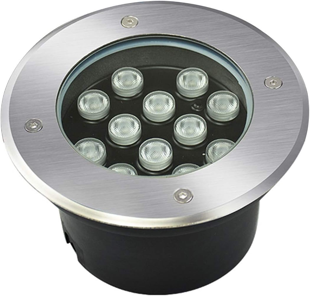 Buried Lights LED Decking Lights IP67 Waterproof Underground Light LED Outdoor Floor Spotlight(Blue,36W)