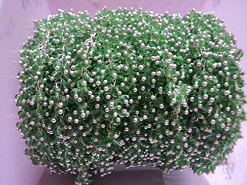 5 feet peridot hydro rosary delicate angoori dangling - peridot hydro 925 silver plated wire wrapped dangling - beads measure 2-3mm