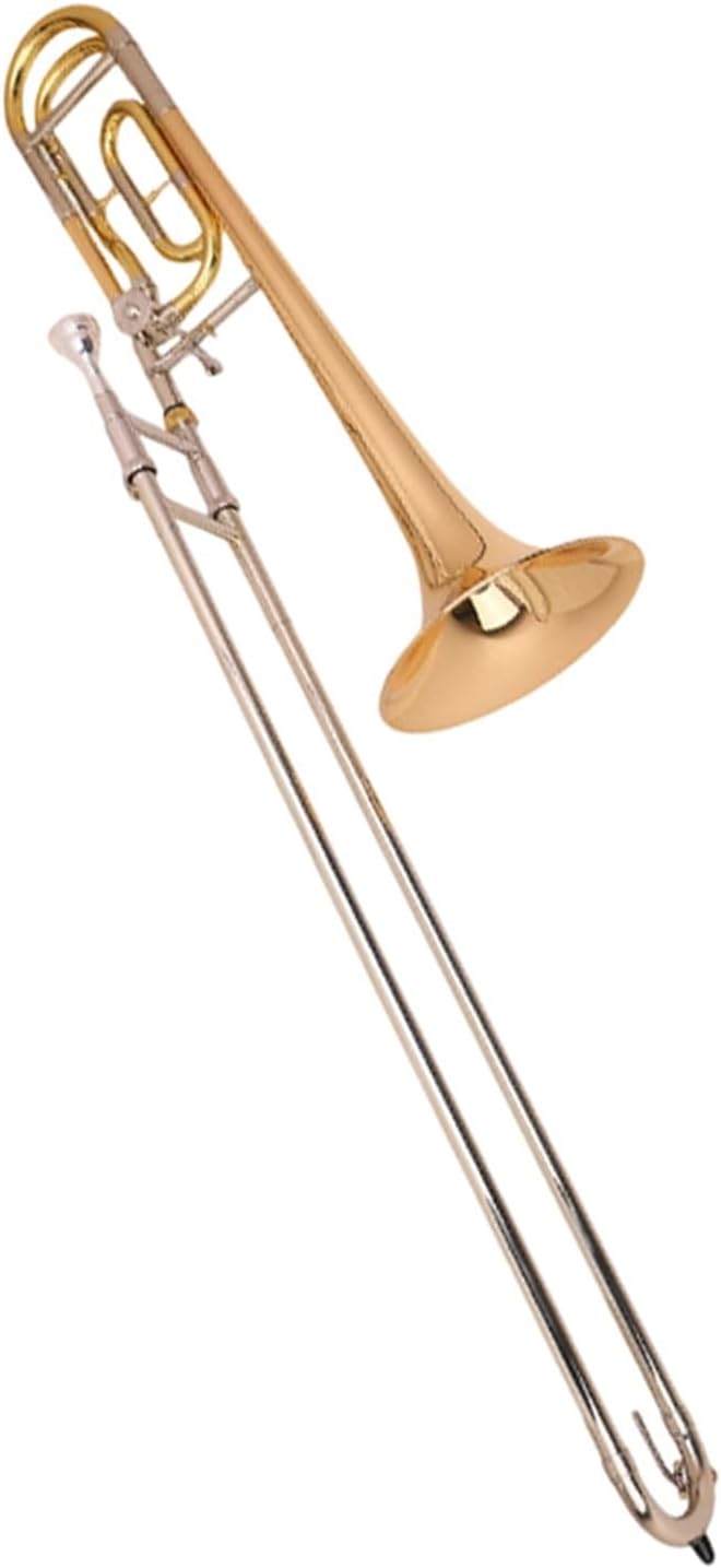 Adult Trombone Instrument Tenor Trombone B Flat/F Transposition Bowstring Lacquer Gold Performance(4)