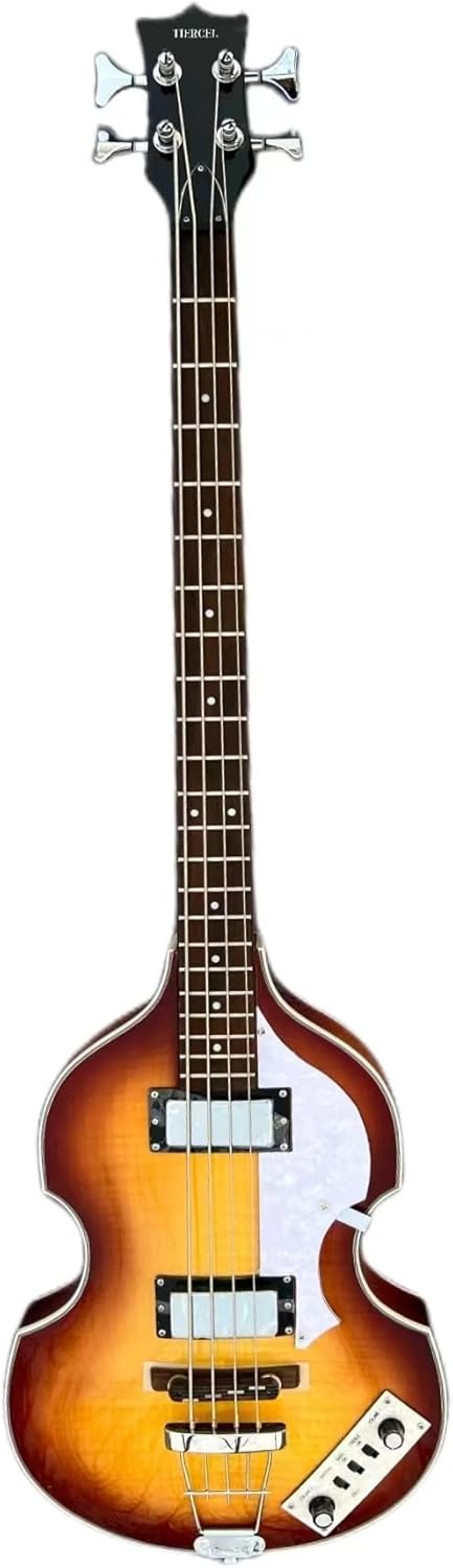 4 String Electric Bass Guitar Full Size Electric Bass Maple Back, Spruce Surface, Maple Neck, Rosewood Fingerboard, With Accessories, Tool and Gig Bag