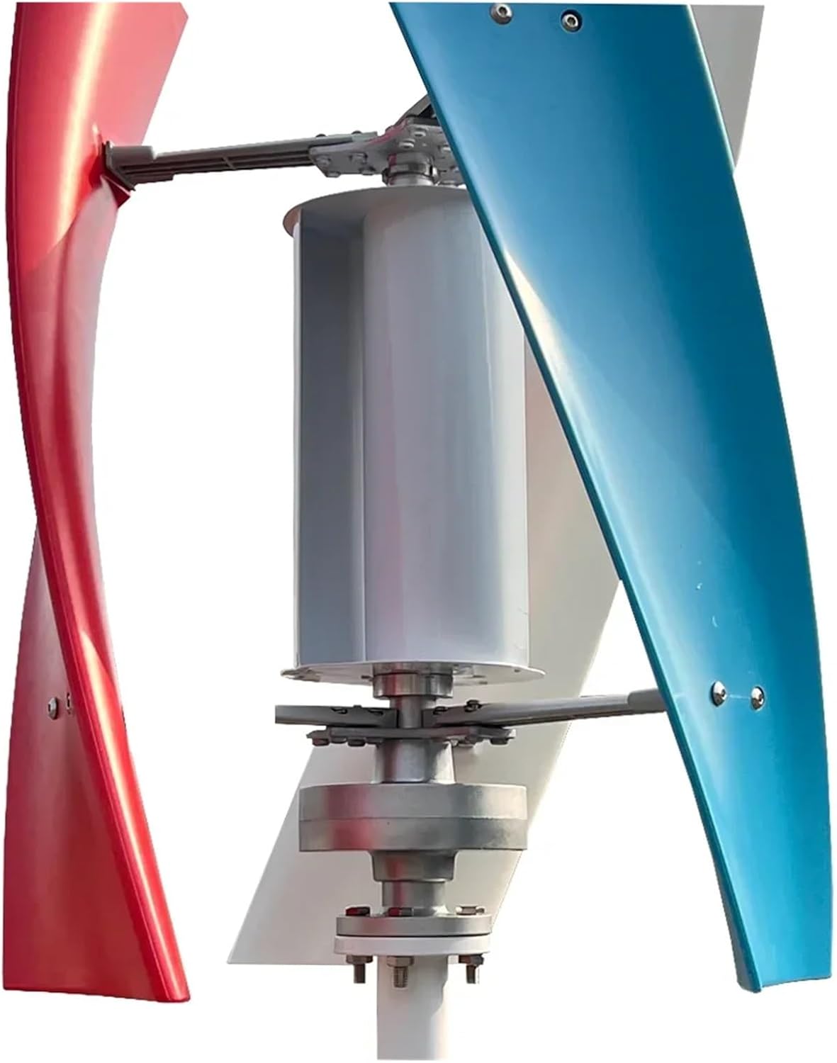 5KW 5000W 3000W 6KW Vertical Axis Windmill Turbine Generator 12V 24V 48V with Hybrid Charge High Voltage Boost Controller Low Starting Speed for Home(White,12V_5KW)