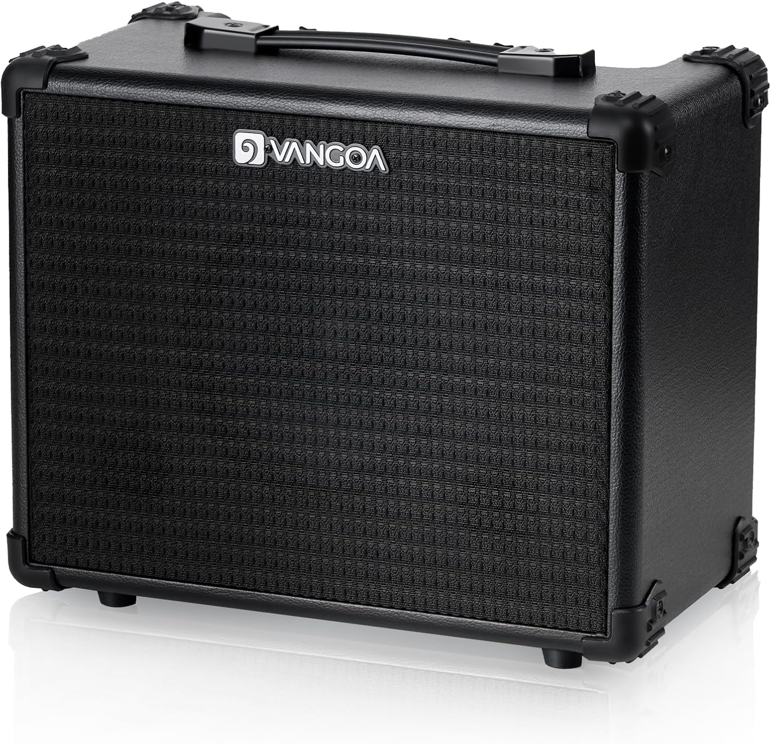 Vangoa Bass Guitar Amplifier 15W Portable Electric Bass Combo Amp Small for Bass Practice Amp Indoor Outdoor, Black