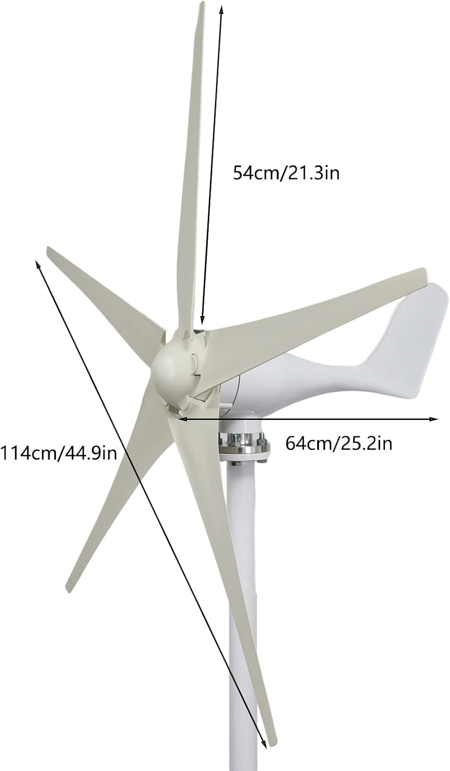 Wind Turbine Generator kit, Mini Windmill Turbines Generator 1200W, Wind Power Generator for Marine, RV, Home, Windmill Generator Suit for Hybrid Solar Wind System