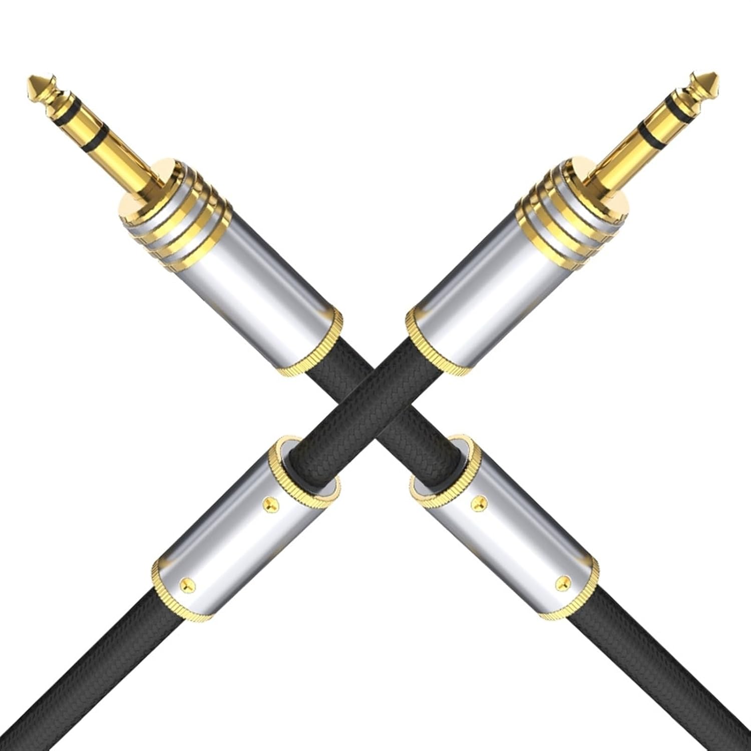 Pro Audio Cable 6.5 Male to Male Audiophile Cable 6.35 Pair Recording Cable Amplifier Guitar Connection Cable Gold Plating Process(5m)