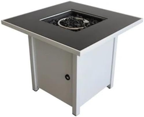 LSI 25'' H x 30'' W Steel Outdoor Fire Pit White