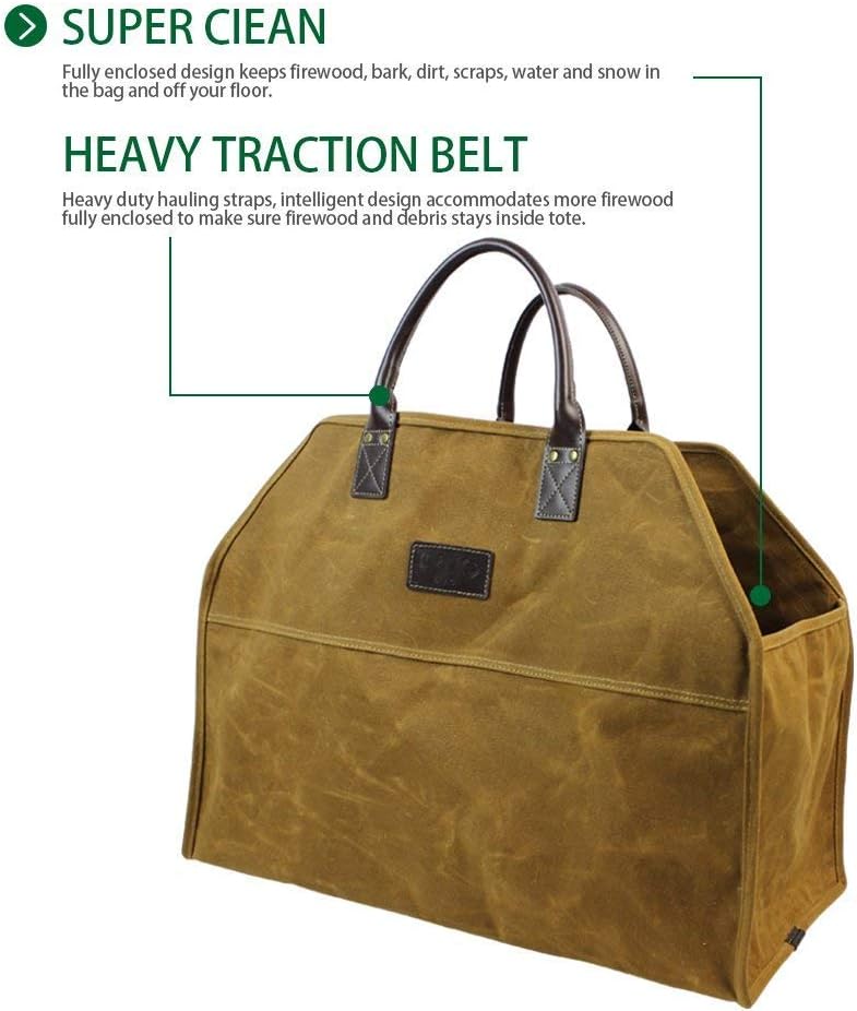 Fire Pits for Outside and Log Carrier