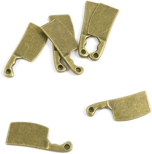 Price per 1340 Pieces Antique Bronze Tone Jewelry Charms Findings Arts Crafts Beading Making Charmes Q6UK3E Kitchen Knife Chopper Cleaver