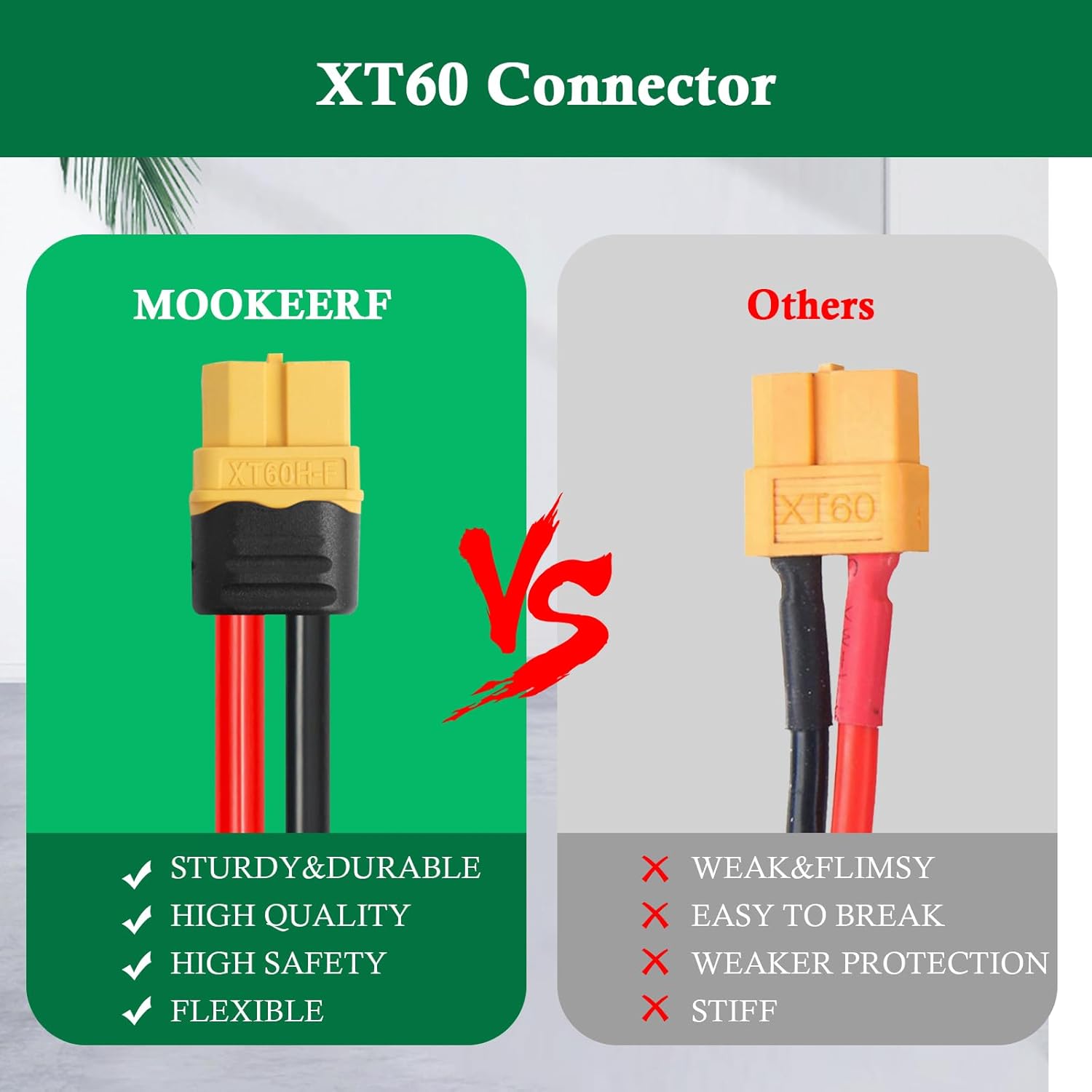 12AWG XT60 Extension Cable 50FT XT60 to XT60 Cable with Male to Female Connector for RC Battery Portable Power Station Solar Panel