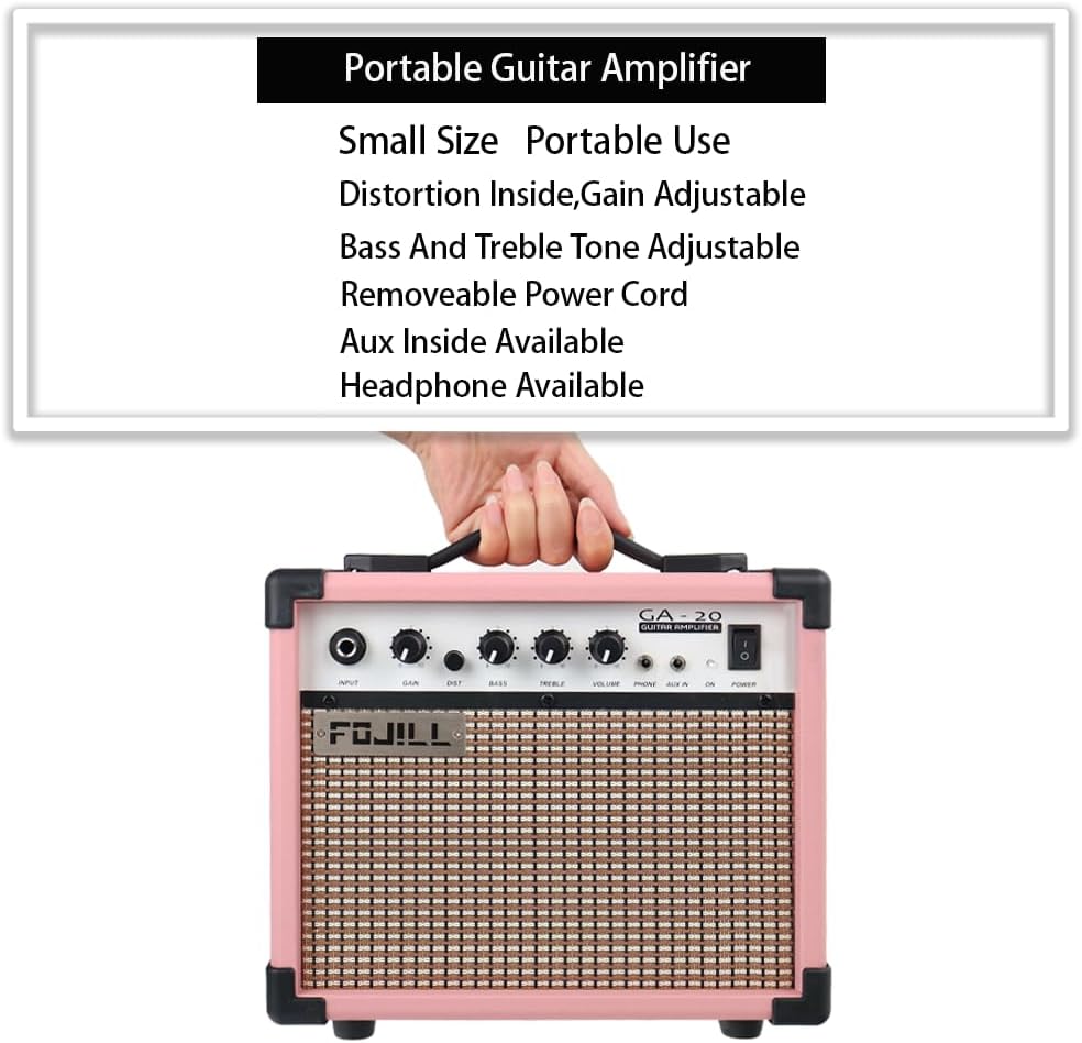 Fojill 39 Inch Electric Guitar Kit Set Beginner Starter Combo Package Bundle 20W Amplifier Amp Accessory Padded gig Bag,Picks, Cable,Strap,Extra Strings