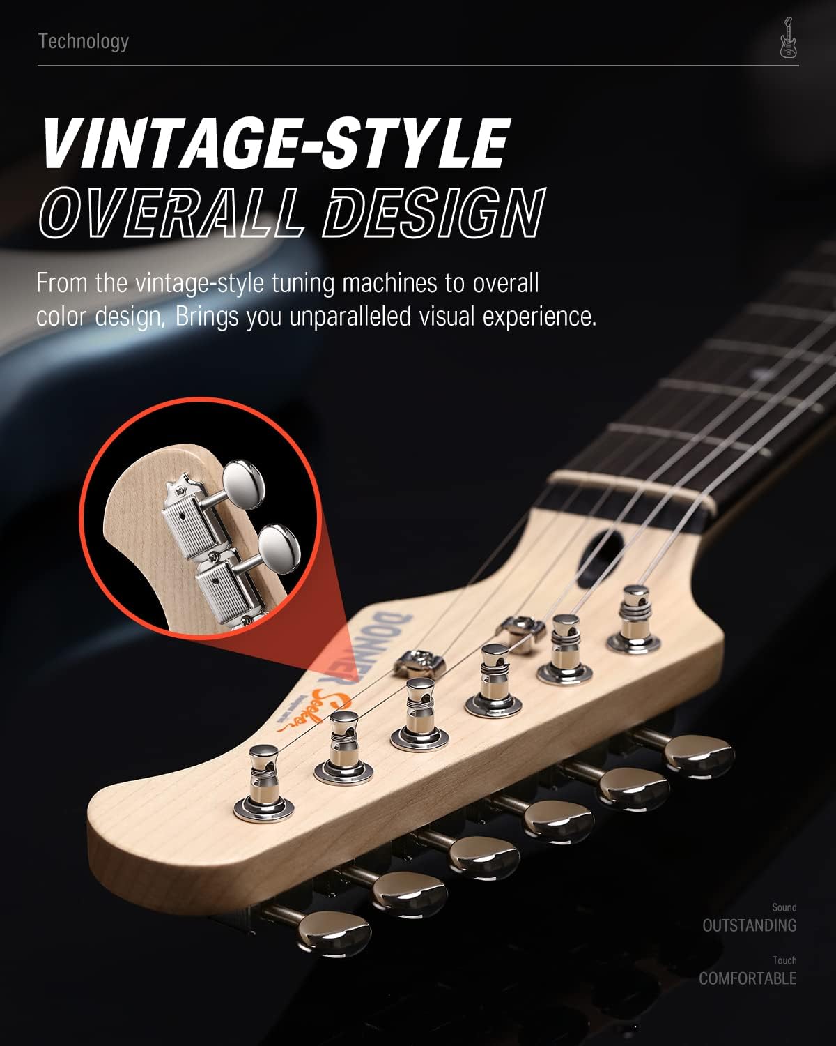 Donner DST-152R Electric Guitar, 39