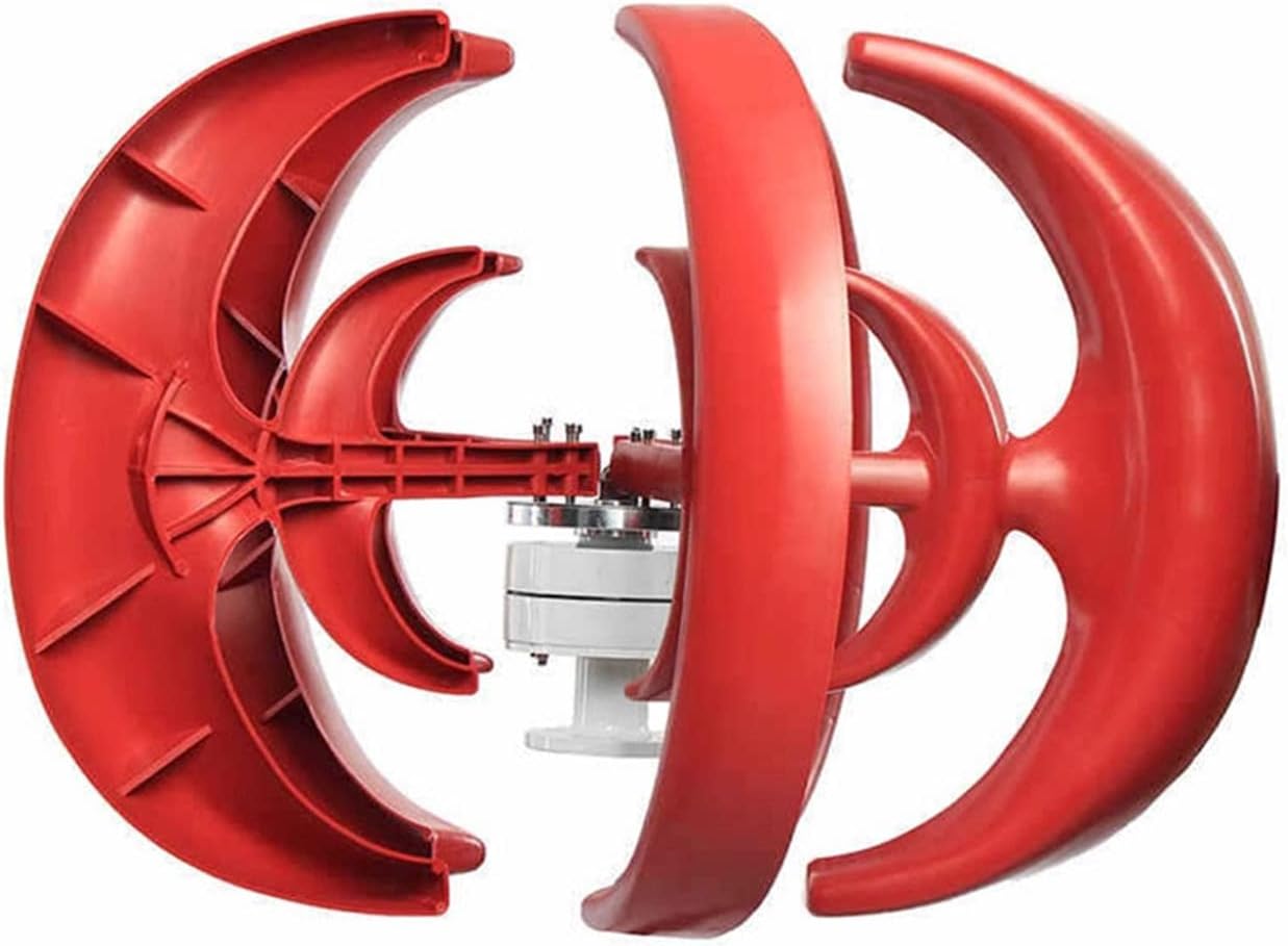 600W Wind Turbine Generator Kit, Vertical Axis Wind Generator Kit Electricity Producer Equipment for Home, Boat, Monitoring, and Wind Hybrid System,24V