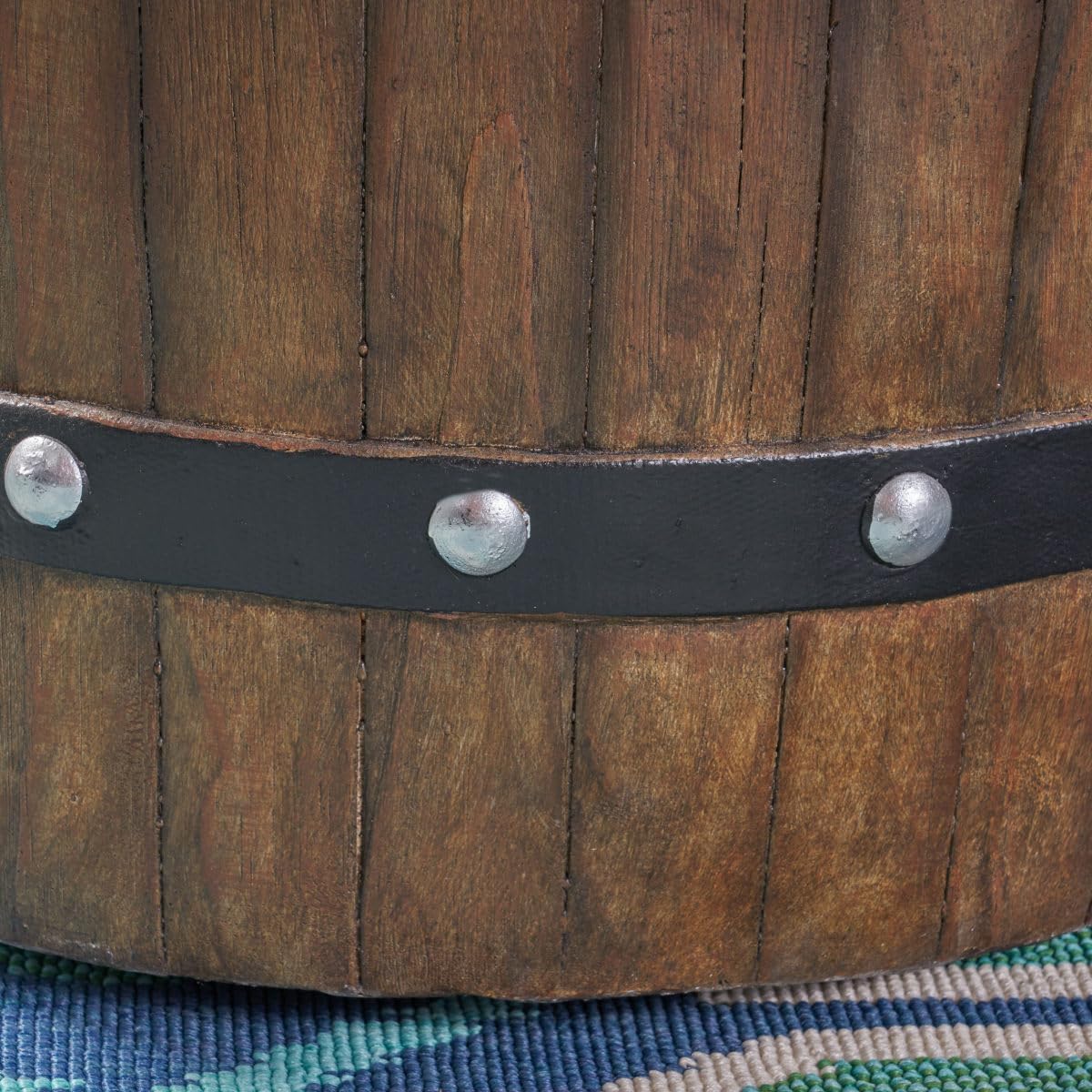 25-inch Round Dark Brown Fire Pit, 40,000 BTU Outdoor Propane Fire Bowl with Lightweight Concrete Design for Patio Garden Backyard