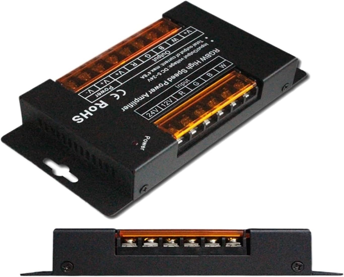 DC5-24V RGBW Power Amplifier 8A*4 Channel LED Light Strip Signal Synchronization Repeater Controller