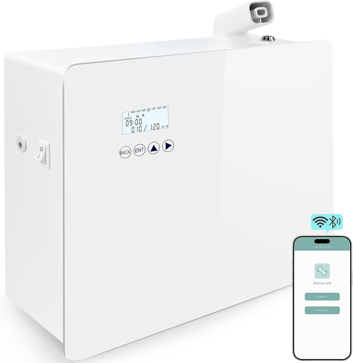 2026 𝐔𝐩𝐠𝐫𝐚𝐝𝐞𝐝 𝟓𝟎𝟎𝟎 𝐒𝐪.𝐅𝐭 1000ml Capacity HVAC Waterlesss Essential Oil Diffuser with Wi-Fi Control, Whole House Smart Scent Air Machine, Cold Air Tech for Whole Home, Hotel, Party