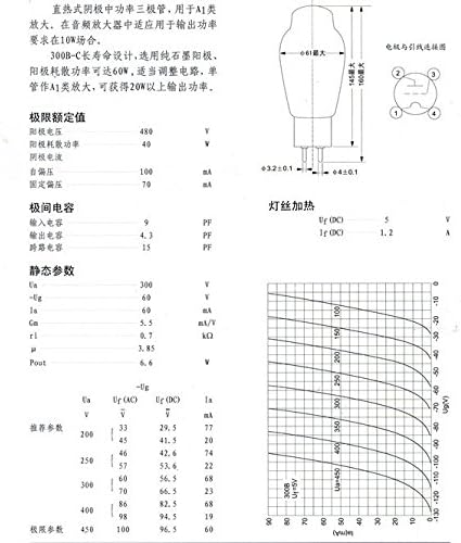 Treasure 300B-Z Vacuum Tube Matched Pair (2pcs) - Silver - Glass - Instrument Amplifier Tubes - Vacuum Tube - Physical Items