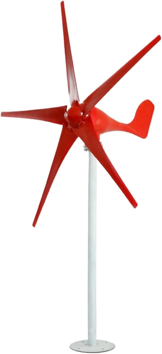 Wind Generator, 100W-300W 12V 24V Wind Generator for Wind-Solar Hybrid Streetlights, Small Red Solar,Wind Turbines(100W)