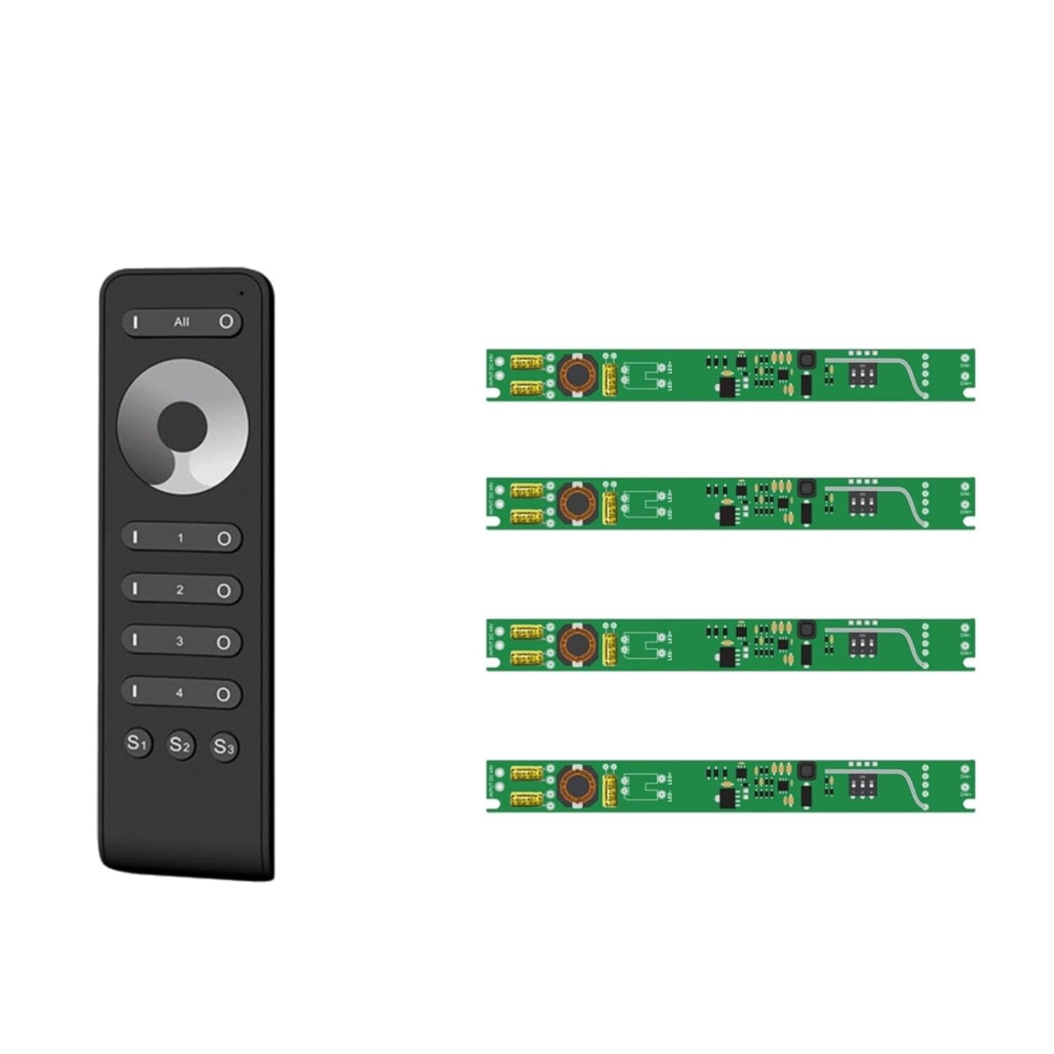 Constant Current LED Driver with Push Dimming Function 4 Zone Remote Control(21W 4 Zone KIT)