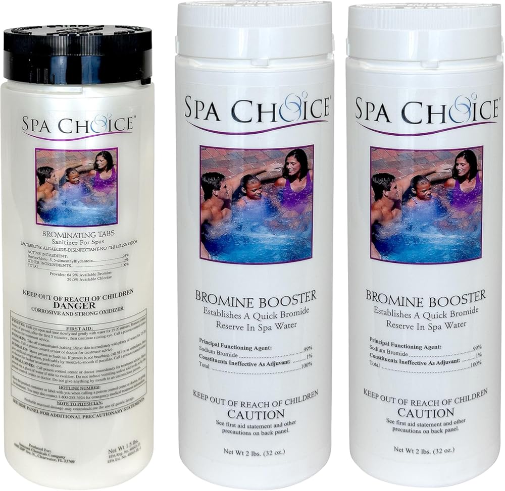 SpaChoice 472-4-8230-02-A Sodium Bromide for Hot Tub, 2-Pounds, 2-Pack, with 1.5-Pounds Bromine Tabs
