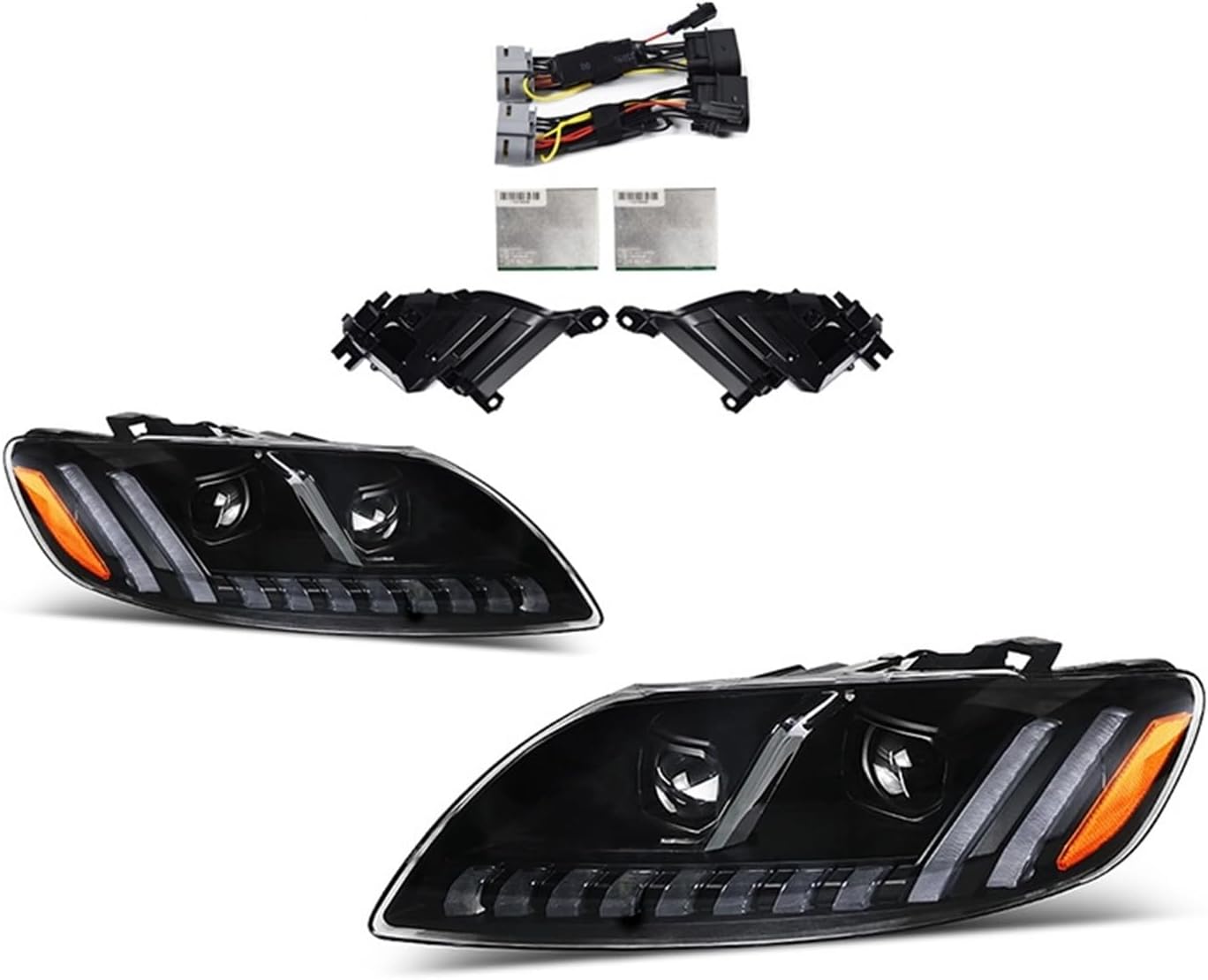 Car Led Headlights Compatible For Audi Q7 2006-2015 To Q8 Style Full LED Assembly Upgrade Configure Projector Lens Accessories Kit(06-09 with AFS)