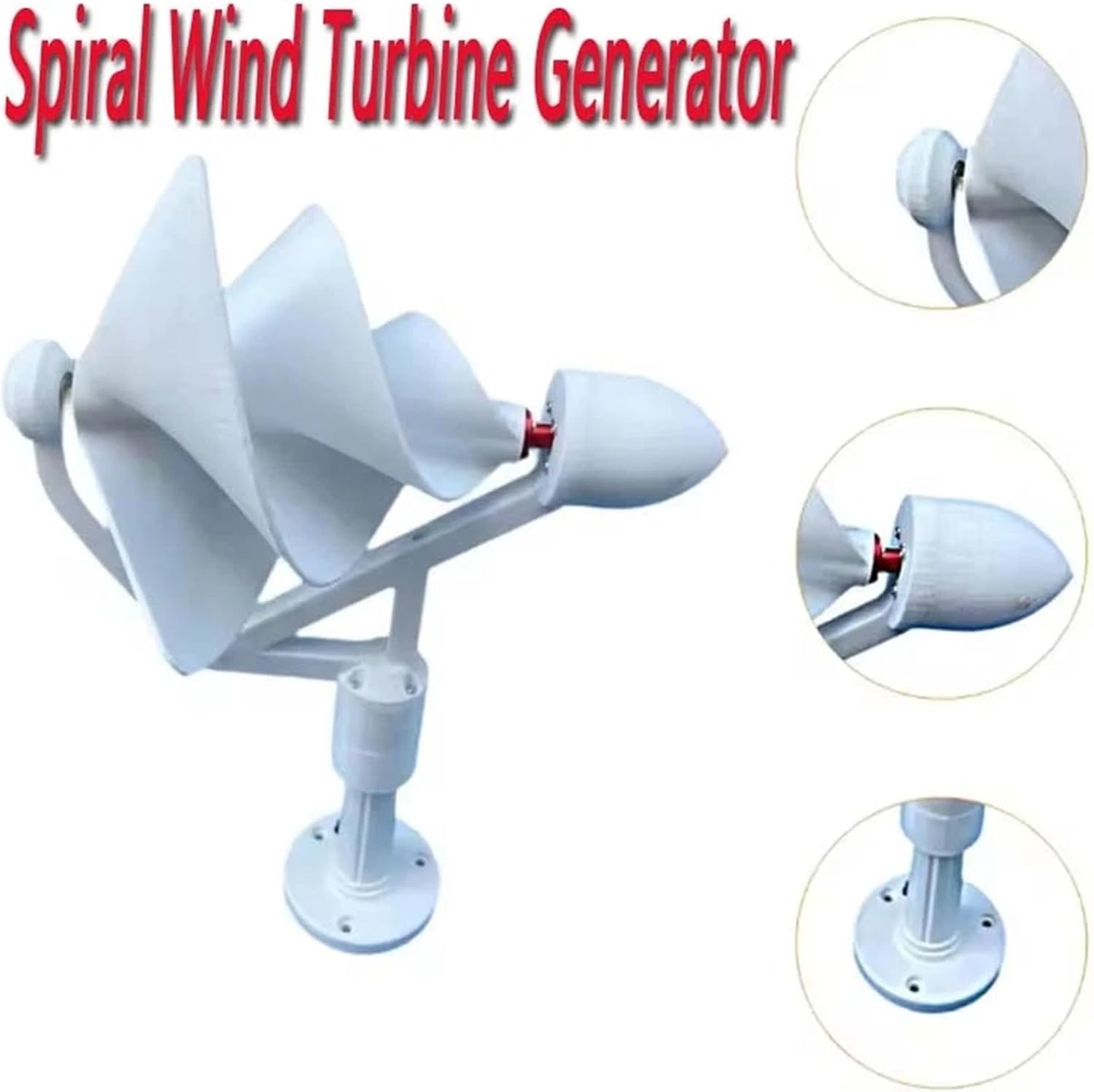 50W Micro Helical Generator Spiral Wind Turbine Generator Model For Science Experiment Generates Electric Light Spiral Generation(1PC)