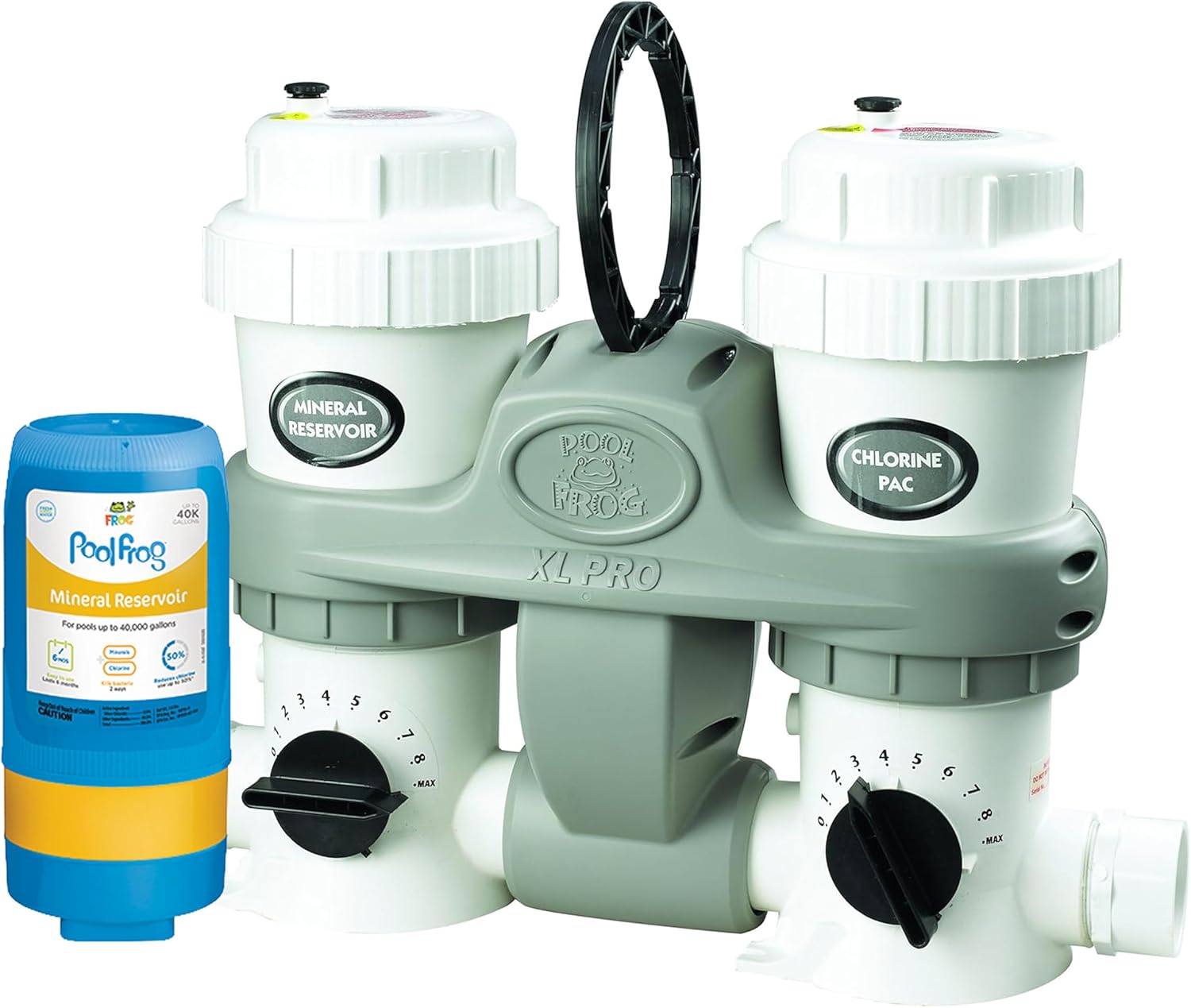 FROG Pool FROG XL PRO Cycler - All-in-One Sanitizing System with Dual Cyclers and Mineral Reservoir for Pools Up to 40,000 Gallons - Sanitizer Equipment for Easy Pool Maintenance & Water Care