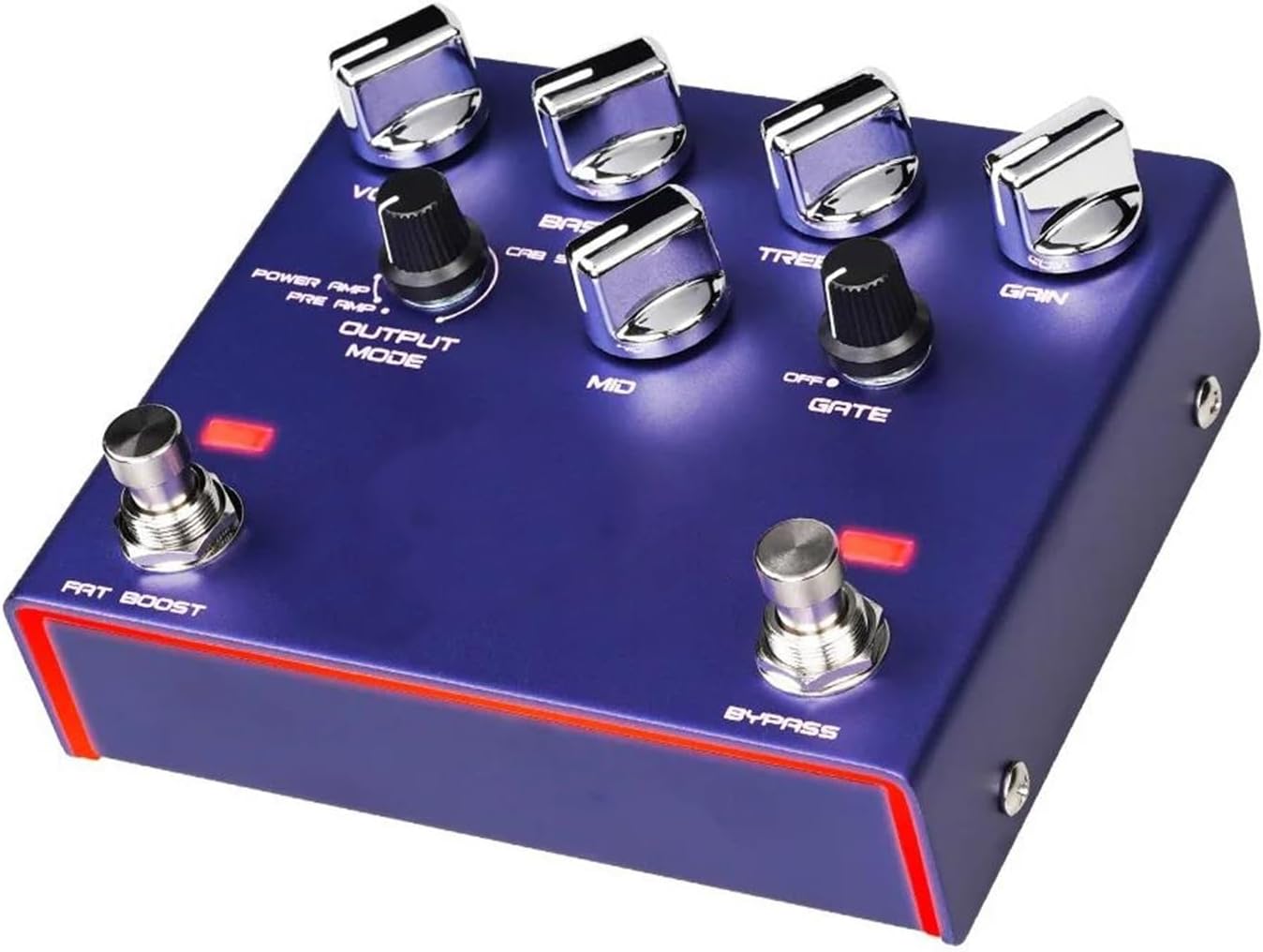 Professional Guitar Effects Pedals Distortion Guitar Effect Pedal Metal Tone Gain Amplifier(R18addadapter)