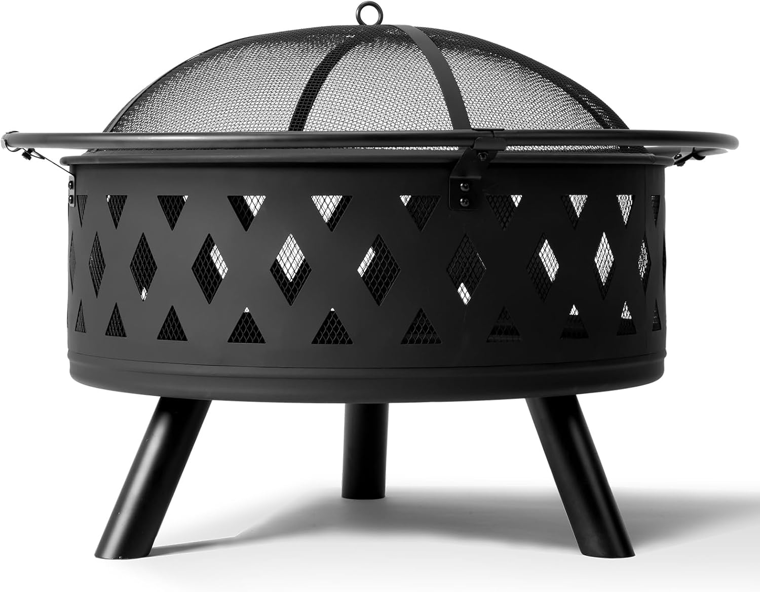 JHshop 32IN Outdoor Fire Pit - Metal Fire Pit,Wood Burning Fire Pit, 32 Inch Outdoor Backyard Patio Fire Pit,Outdoor Firepit for Backyard Bonfire Patio Outside Picnic BBQ 32