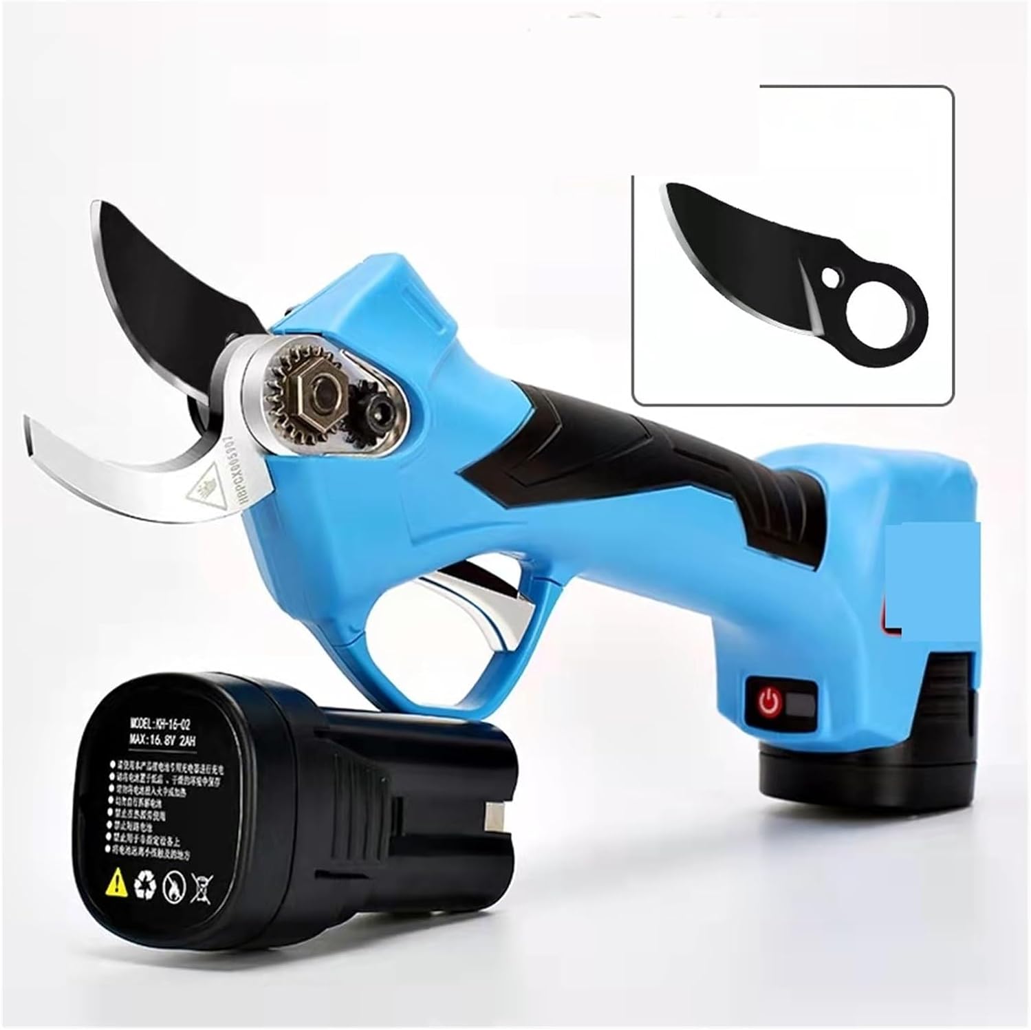 Tree Branch Pruner 16.8V Cordless Electric Pruning Shears 1 in Tree Branch Cutter Garden Pruner Orchard Electric Scissors 2.5Ah X 2 Batteries Sharp, P