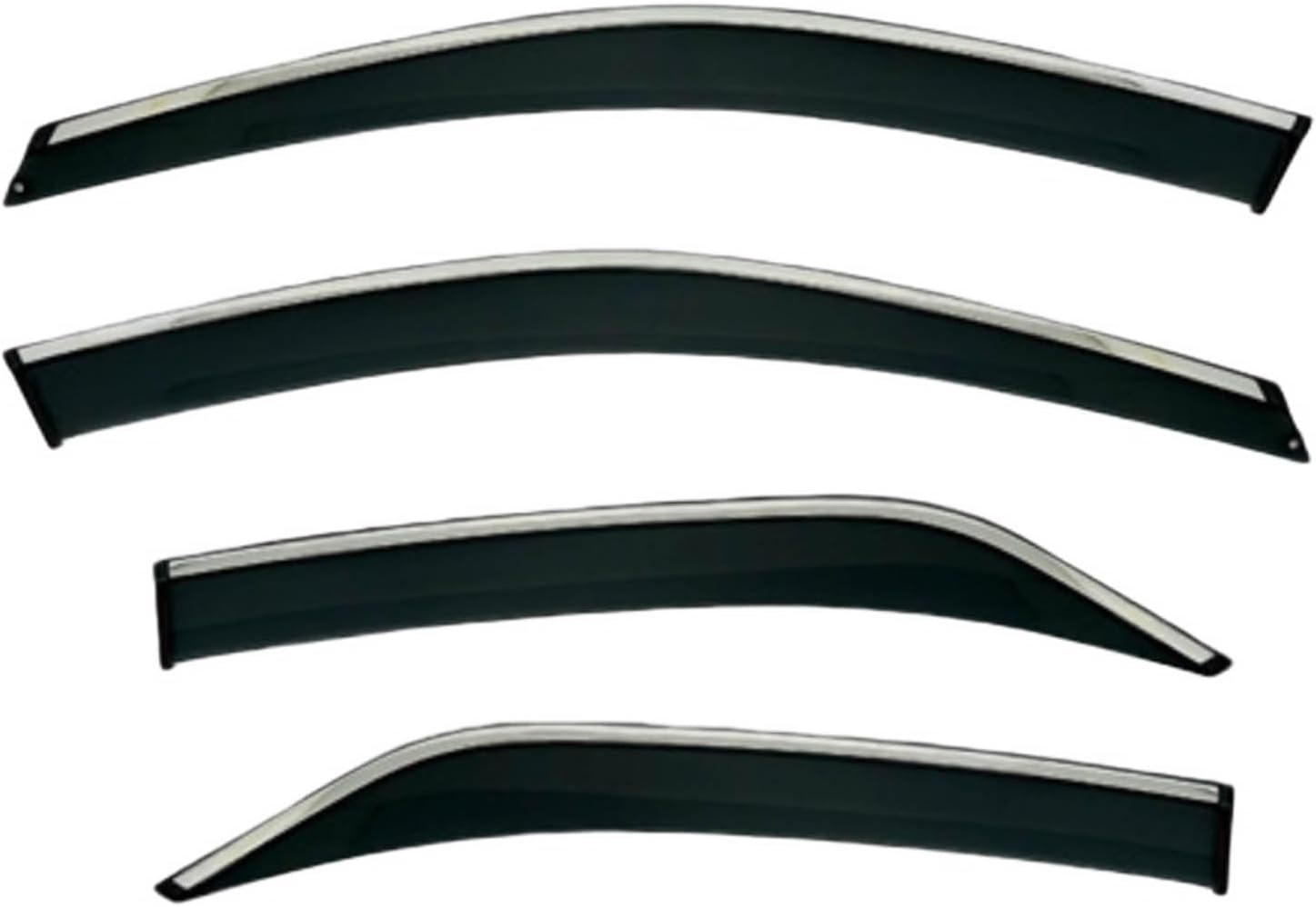 Window Deflectors for Toyota Reiz MK2-X130 2010-2020, Sun Rain Guard Window Visors Vent Shades with Bright Stripes Car Accessories