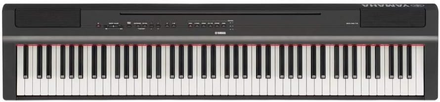 YAMAHA P125 88-Key Weighted Action Digital Piano with Power Supply and Sustain Pedal, Black