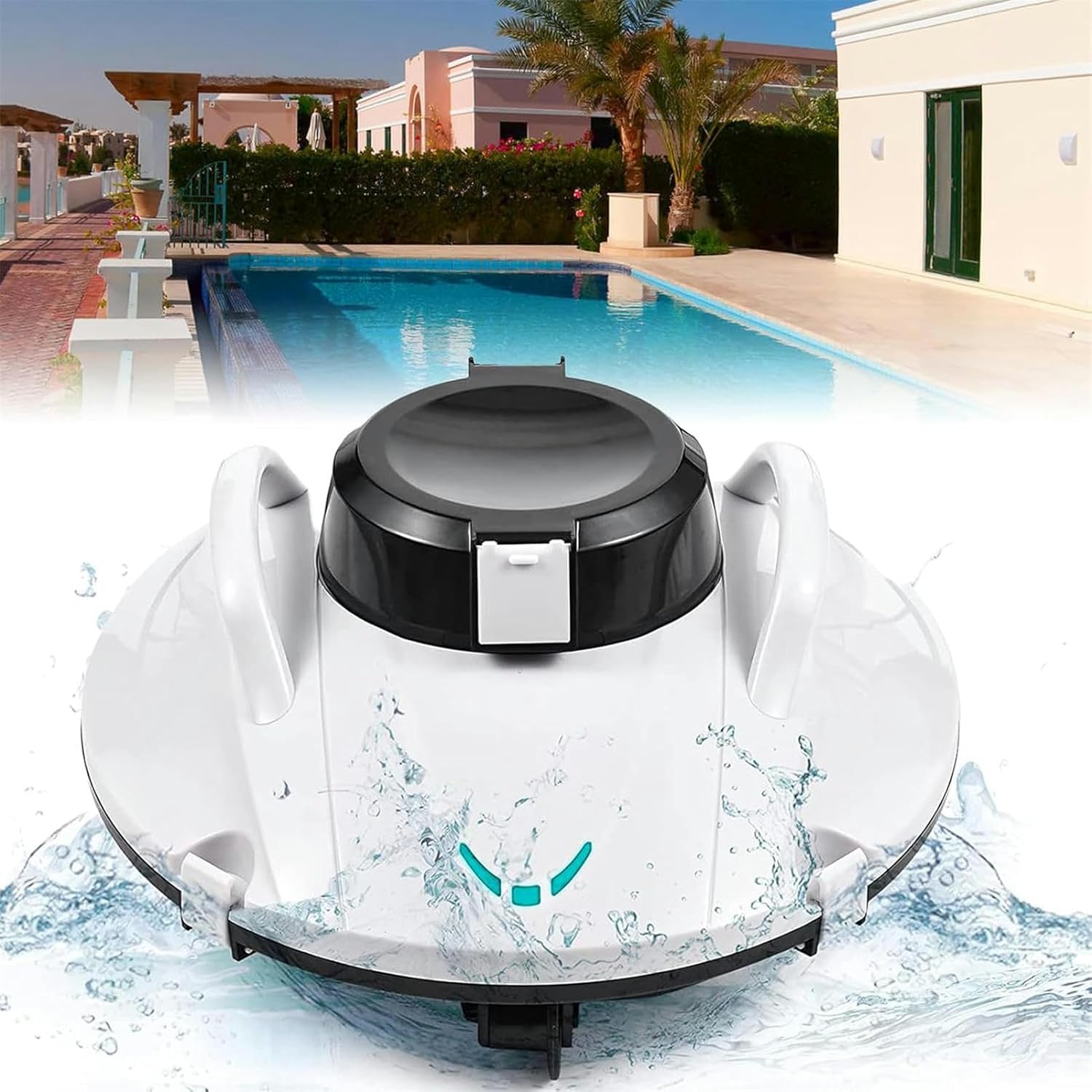 Swimming Pool Cleaner Robot, Cordless Pool Cleaner, Pool Vacuum Cleaner for Above Ground Pool & Inground Swimming Pool, 120 Mins Runtime