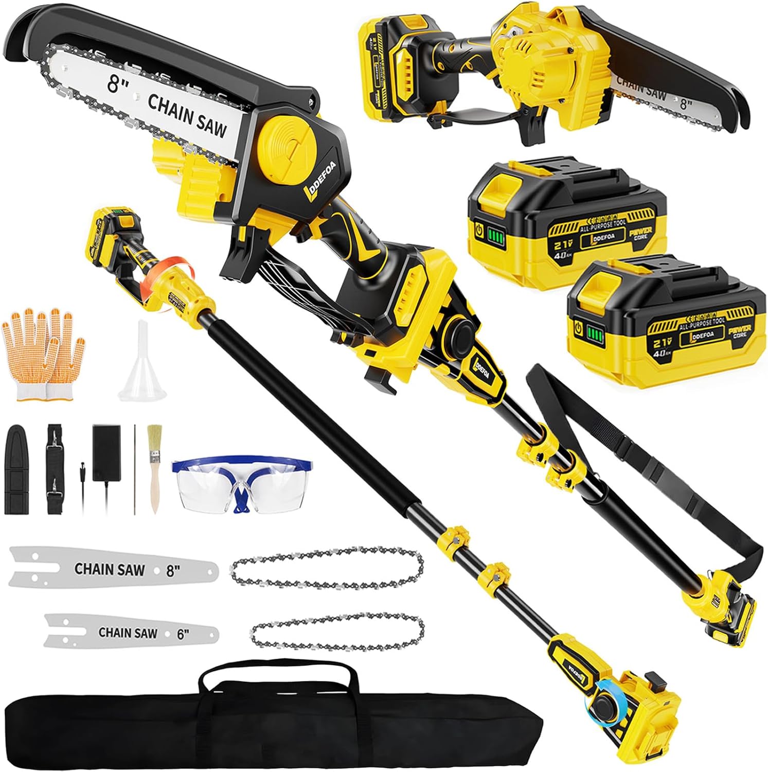 3-in-1 Electric Pole Saws for Tree Trimming, 8