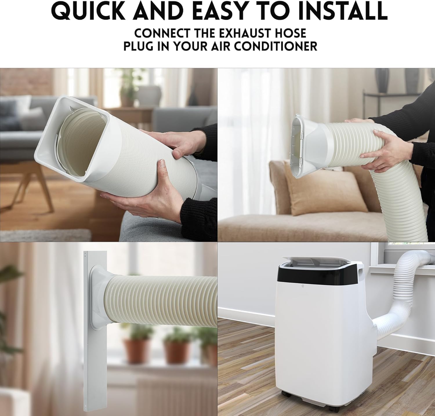 Portable Air Conditioner 12000 BTU Cools Rooms Air ConditionerUp to 500 Sq.Ft, 3 - In - 1 with Built In Dehumidifier Fan Modes, Ultra Quiet 