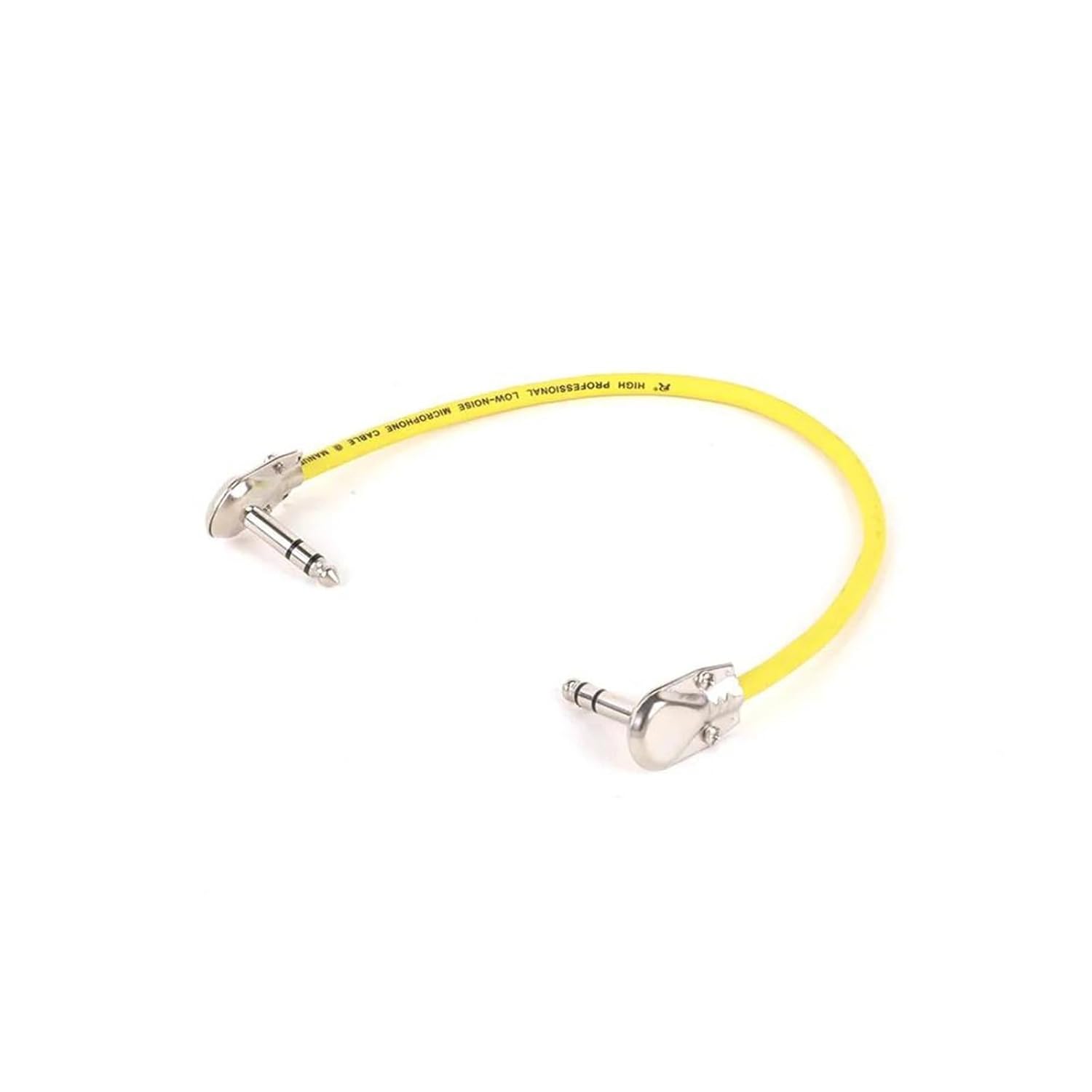 TSTS Guitar Audio Cable Guitar Effects Pedal Cable Flat Patch Connector 6.5 Stereo Male 1/4Inch Copper Core PU Wire Adapter Colorful Line(Yellow,15m)
