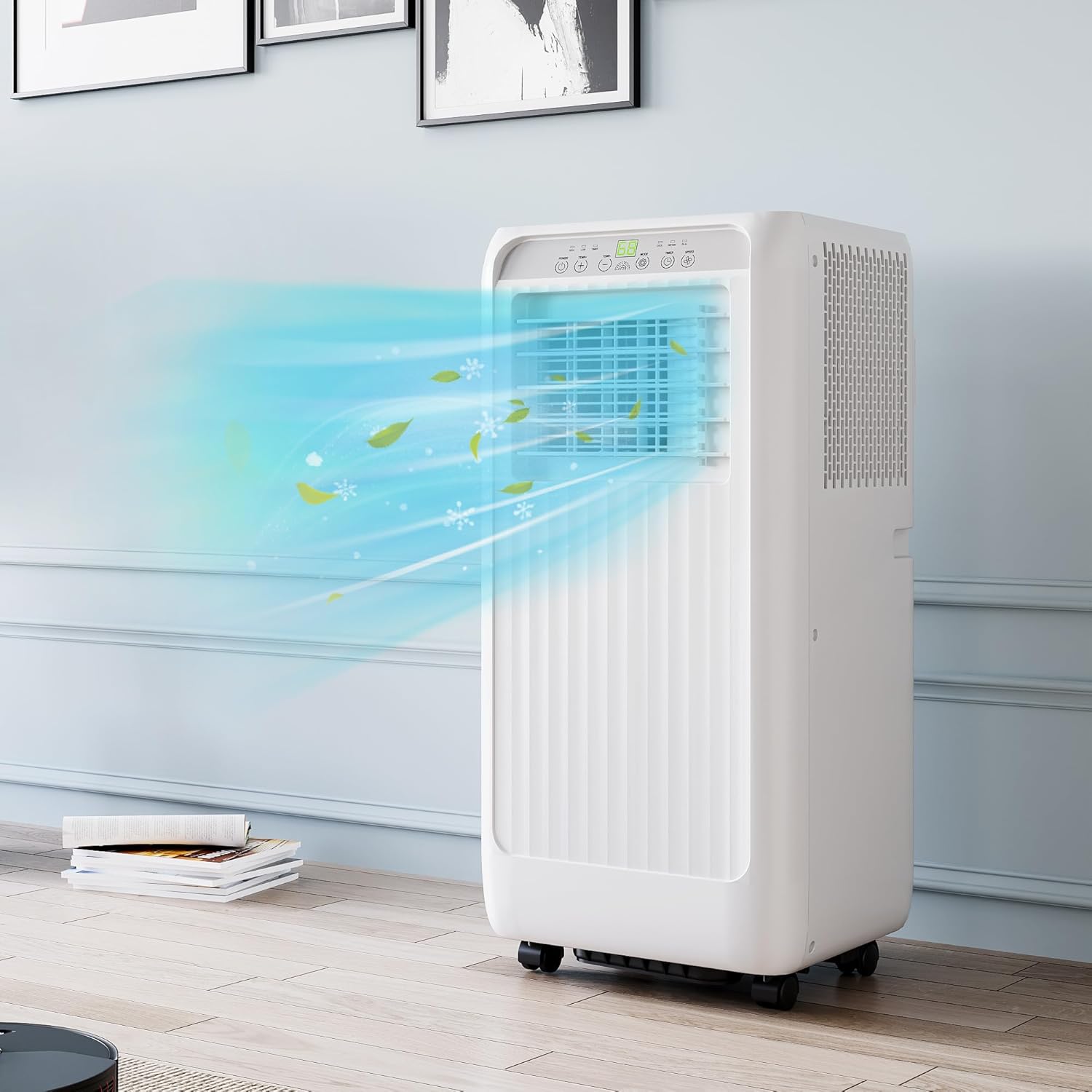 Air Conditioner Portable, 8000 BTU Portable Air Conditioner for Room up to 350sq.ft, Cooling AC Unit with Fan & Dehumidifier, Remote Control, Sleep Mode