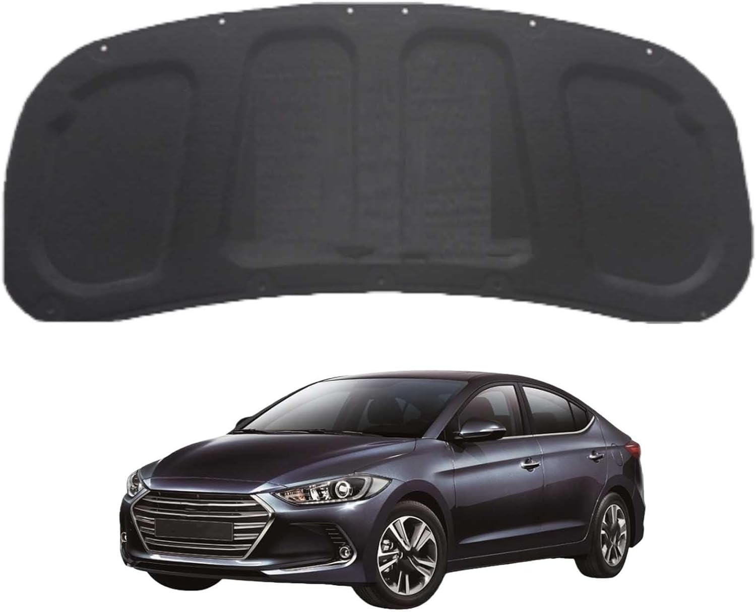 Car Front Hood Engine Sound Pad for Hyundai Elantra 2017-2022, Heat Insulation Cotton Mat Cover Soundproof Car Accessories