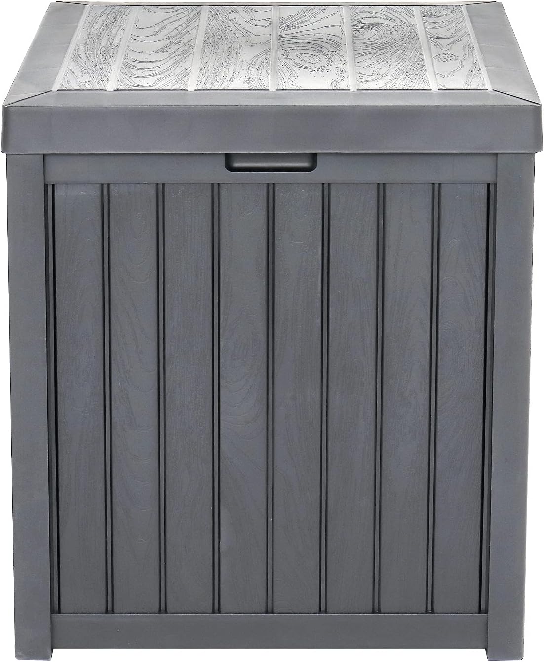 Bonnlo Medium Deck Box Organization, Resin Storage Box, for Patio Furniture or Tools, Lockable, for Garden, Pool, Yard, Porch and Balcony, 51 Gallon, Grey