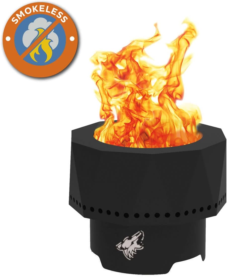 Blue Sky Outdoor Living Fire Pit - 15.76 x 12.49 Arizona Coyotes Ridge Portable Smokeless Fire Pit with Team Logo & Carrying Bag