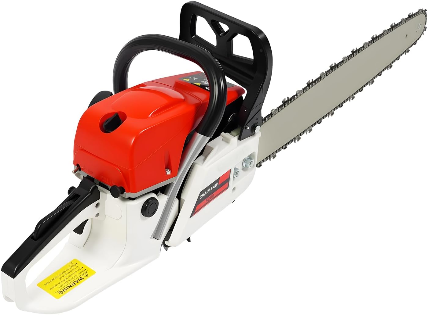 58cc Top Handle Gas Powered Chainsaw 2-Stroke, 22 Inch Air-Cooled Petrol Handheld Cordless Chain Saw, Single Cylinder Gas Chainsaw For Garden Pruning, Forest Logging, Firewood Cutting