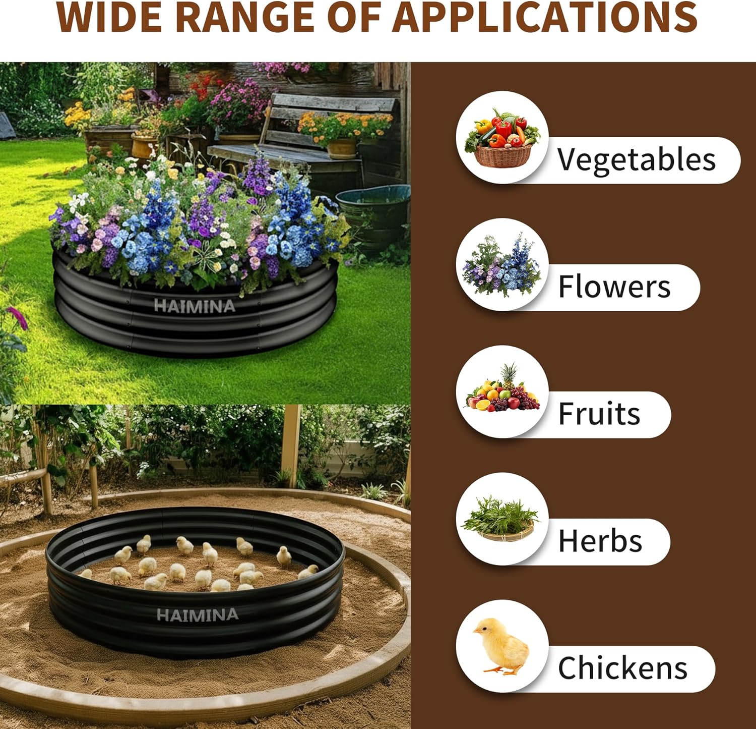 48 Inch Fire Pit Ring,Large Fire Pit Ring for Outside Wood Burning, Fire Pits Rings with High-Temperature Coating for Backyard, Bonfire, Camping, Beach(4x4 FT)